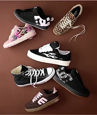 etnies Locut Brown & Pink Skate Shoes