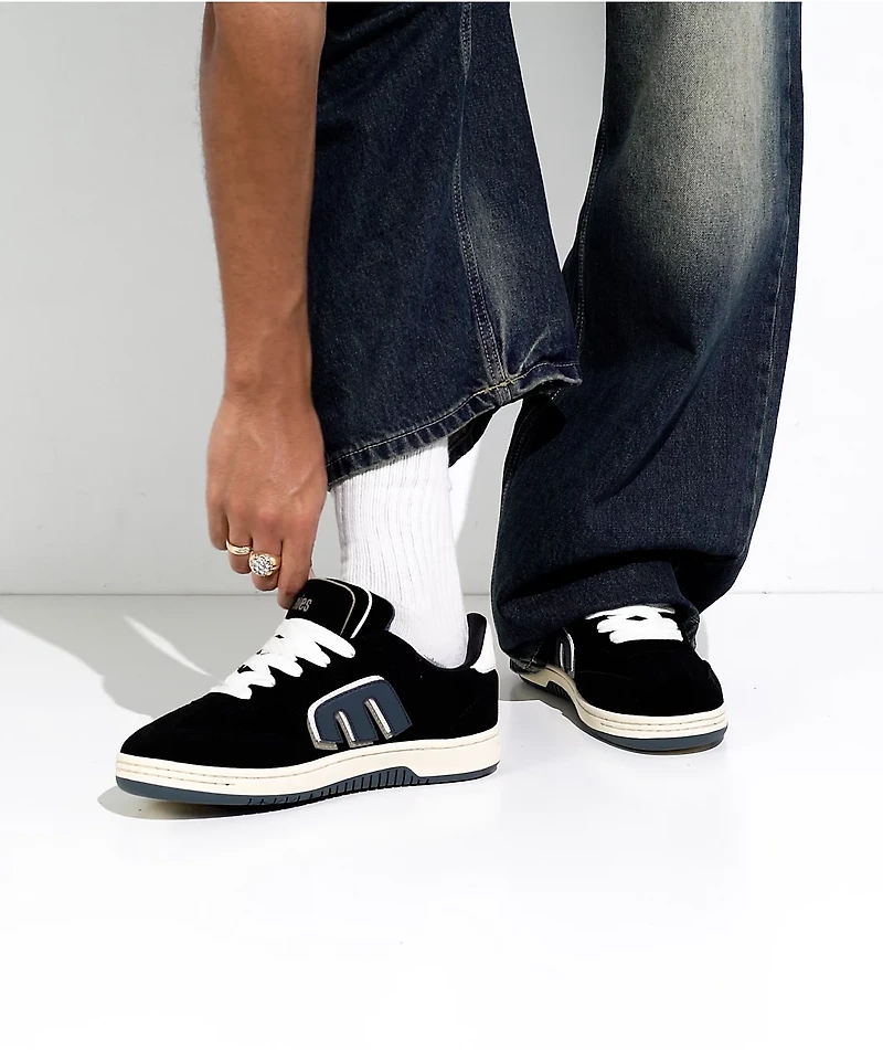 etnies Locut Triple Tongue Black & White Skate Shoes