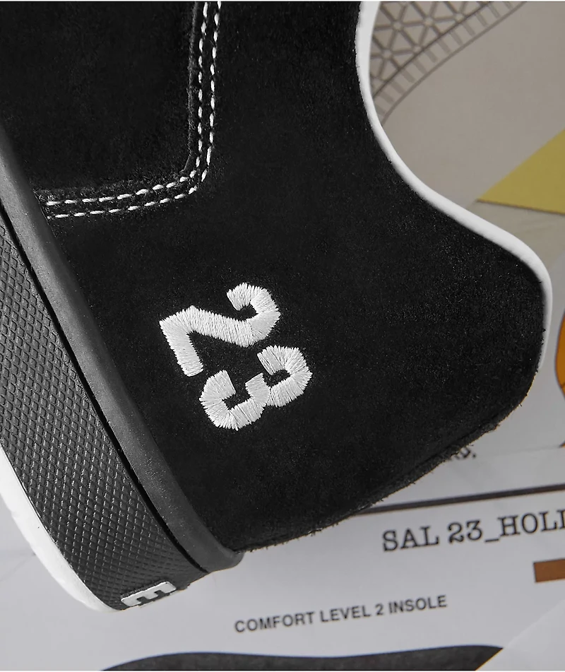 etnies Sal 23 Black & White Skate Shoes