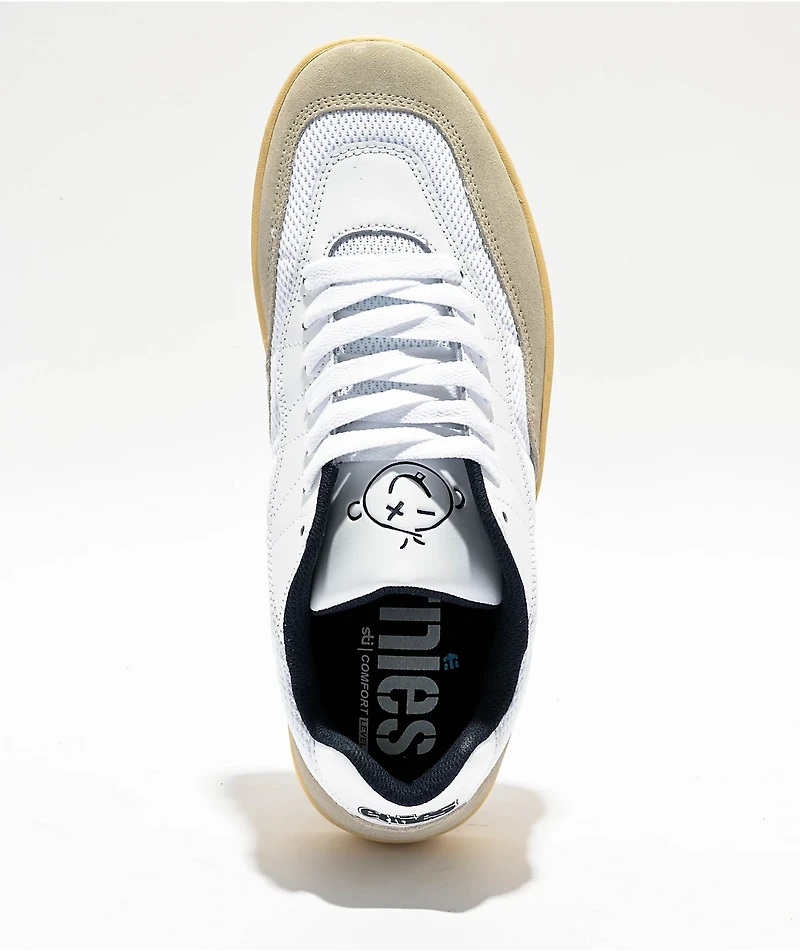 etnies Snake White & Navy Blue Skate Shoes