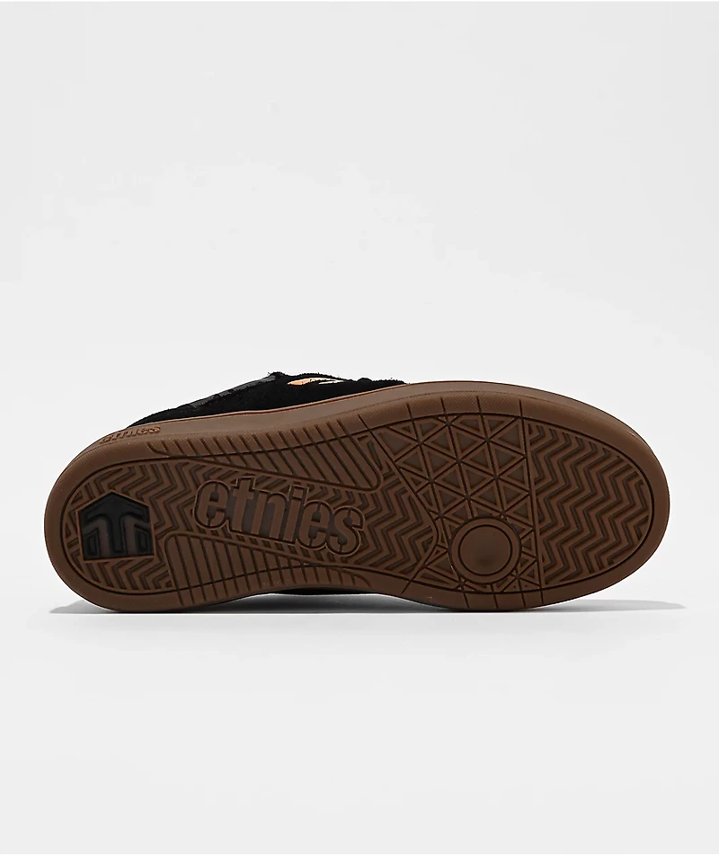 etnies x Apache Kids Marana Black & Gum Skate Shoes