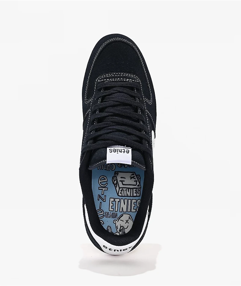 etnies x FOS Emerson Navy & White Skate Shoes