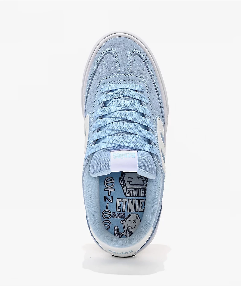 etnies x FOS Locut Vulc Light Blue Skate Shoes