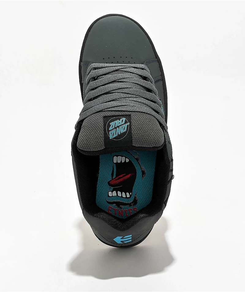 etnies x Santa Cruz Fader Dark Grey & Black Skate Shoes