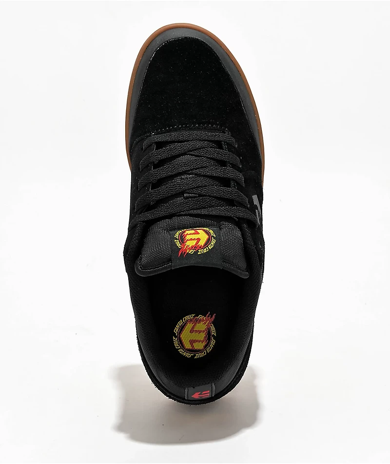 etnies x Santa Cruz Marana Black & Gum Skate Shoes