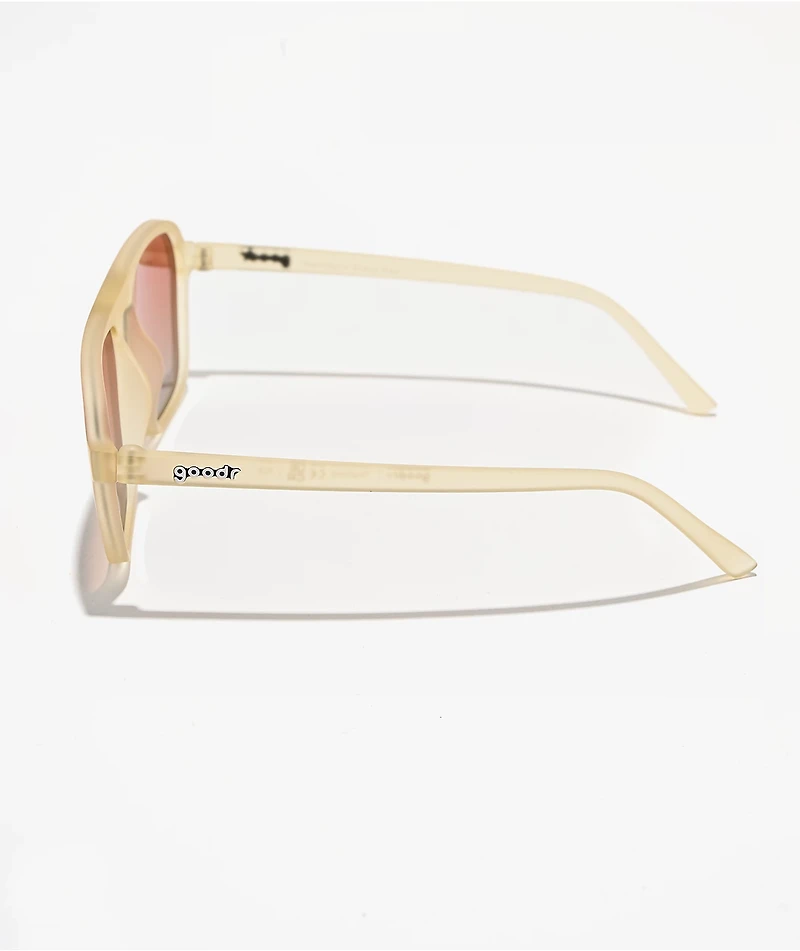 goodr Impromptu Disco Nap Beige Polarized Sunglasses