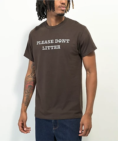 iDabble VM Don't Litter Brown T-Shirt