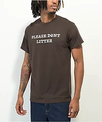 iDabble VM Don't Litter Brown T-Shirt