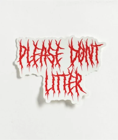 iDabble VM Metal Don’t Litter Sticker