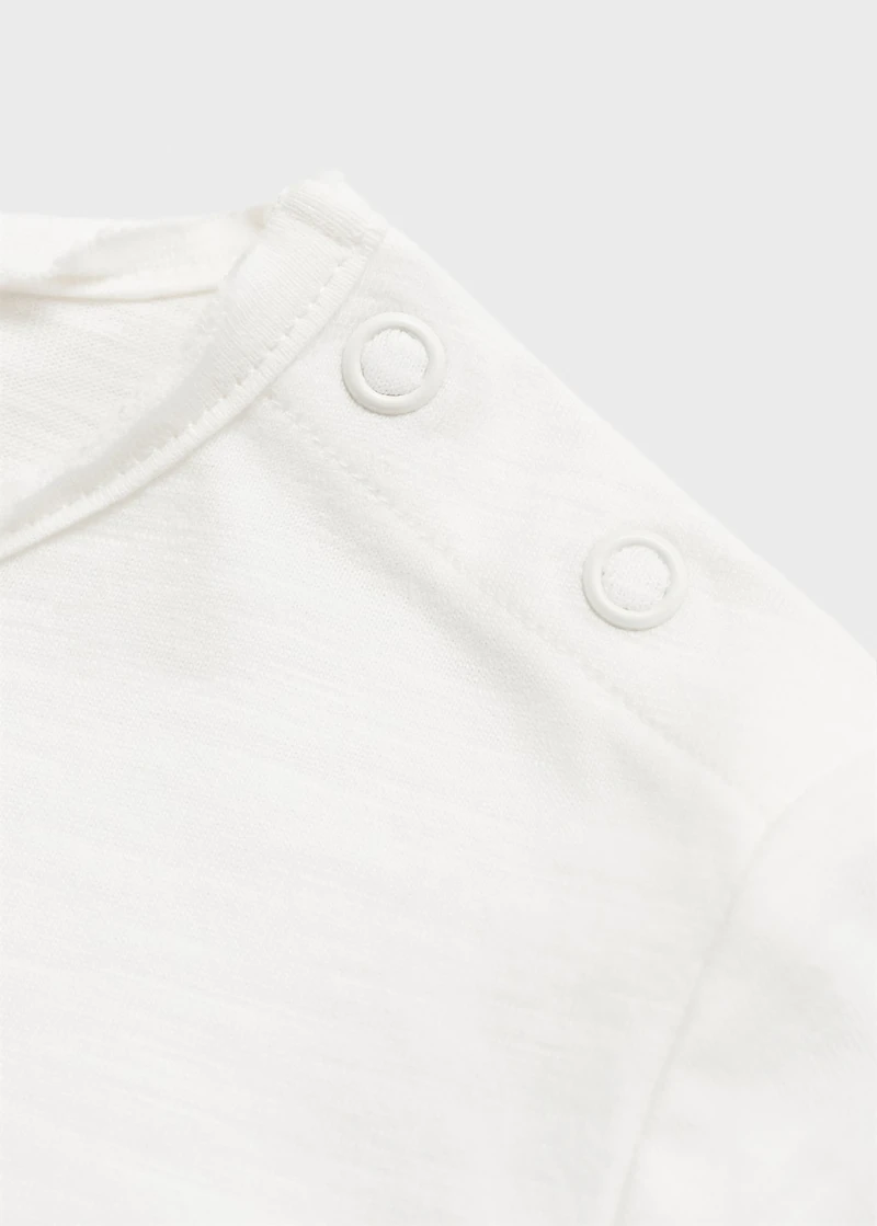 Printed cotton-blend t-shirt