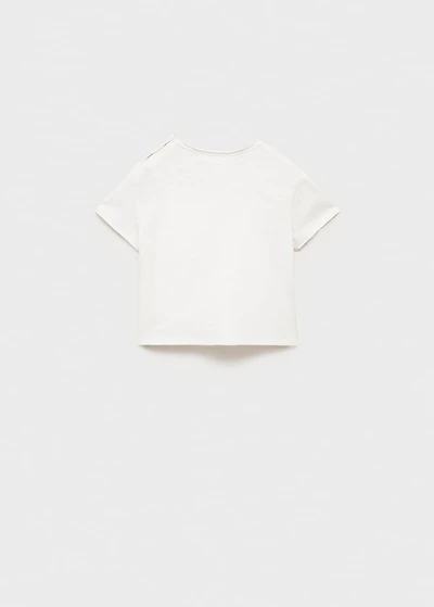 Printed cotton-blend t-shirt