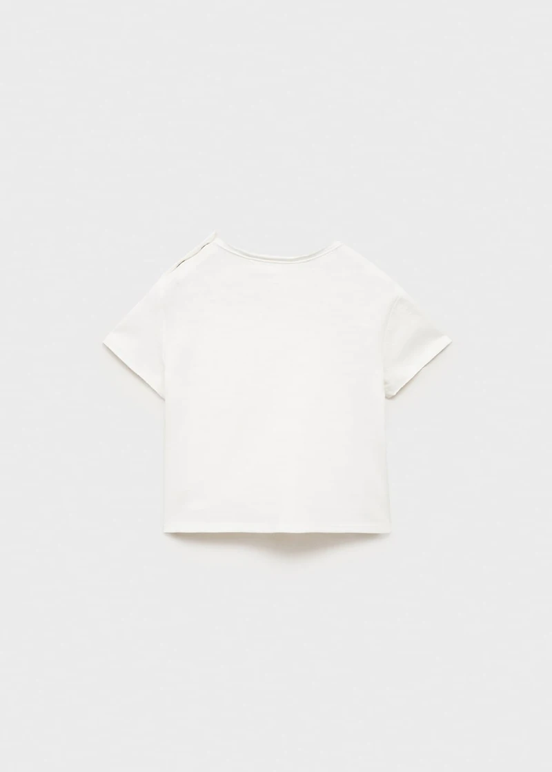 Printed cotton-blend t-shirt