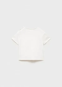 Printed cotton-blend t-shirt