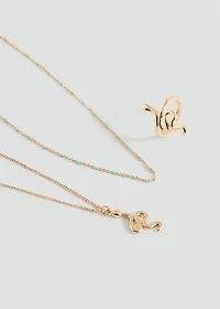 Snake necklace and ring pack
