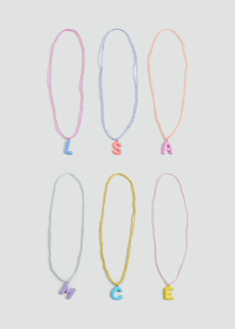 Letters bead necklace