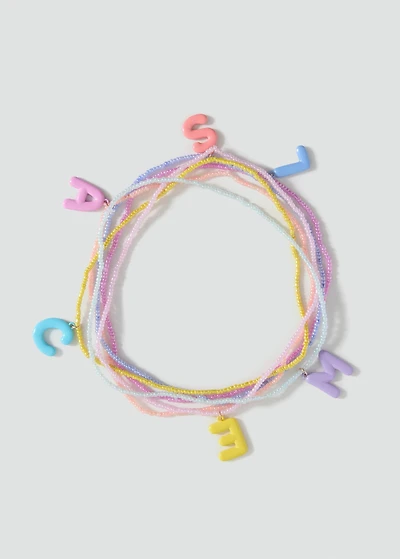 Letters bead necklace