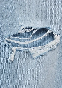 Ripped straight-fit jeans