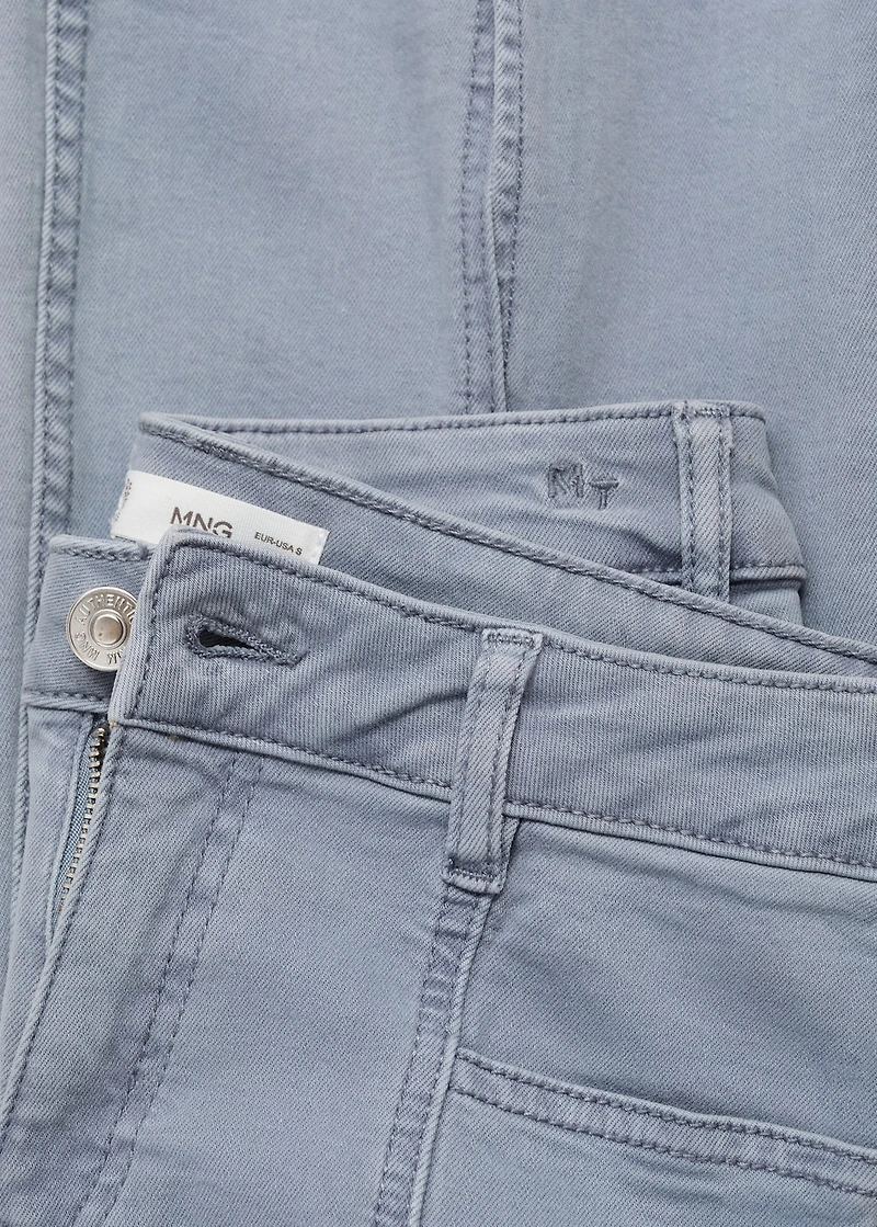 Flared jeans with opening