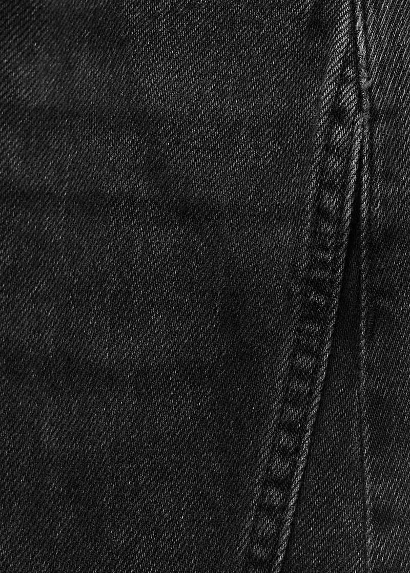 Wide leg jeans with seam detail