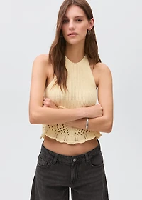 Wide leg jeans with seam detail