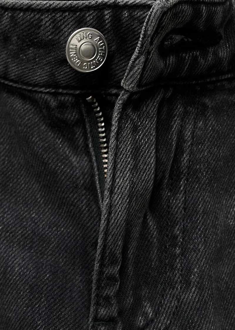 Wide leg jeans with seam detail