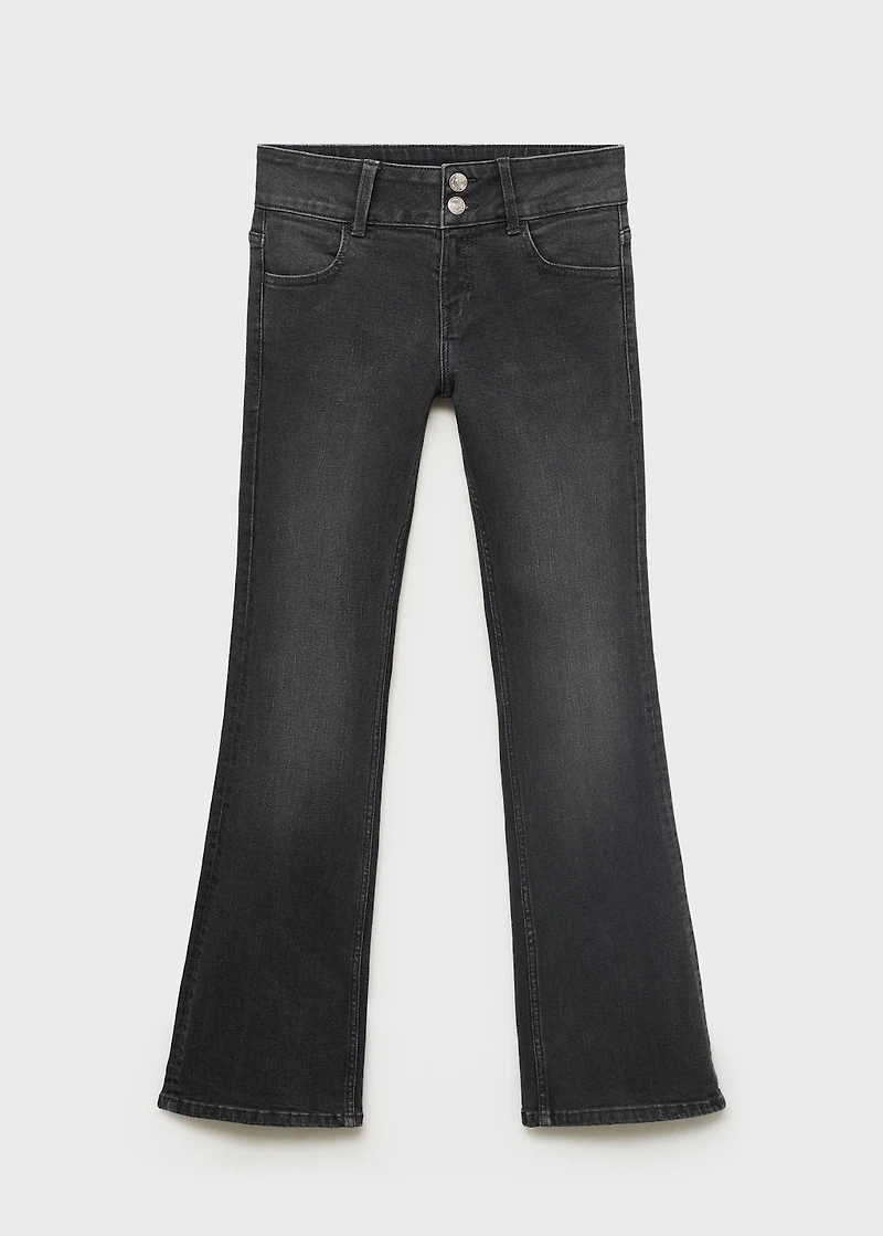 Low-waist flared jeans