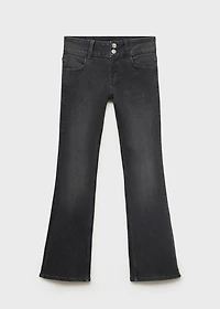 Low-waist flared jeans