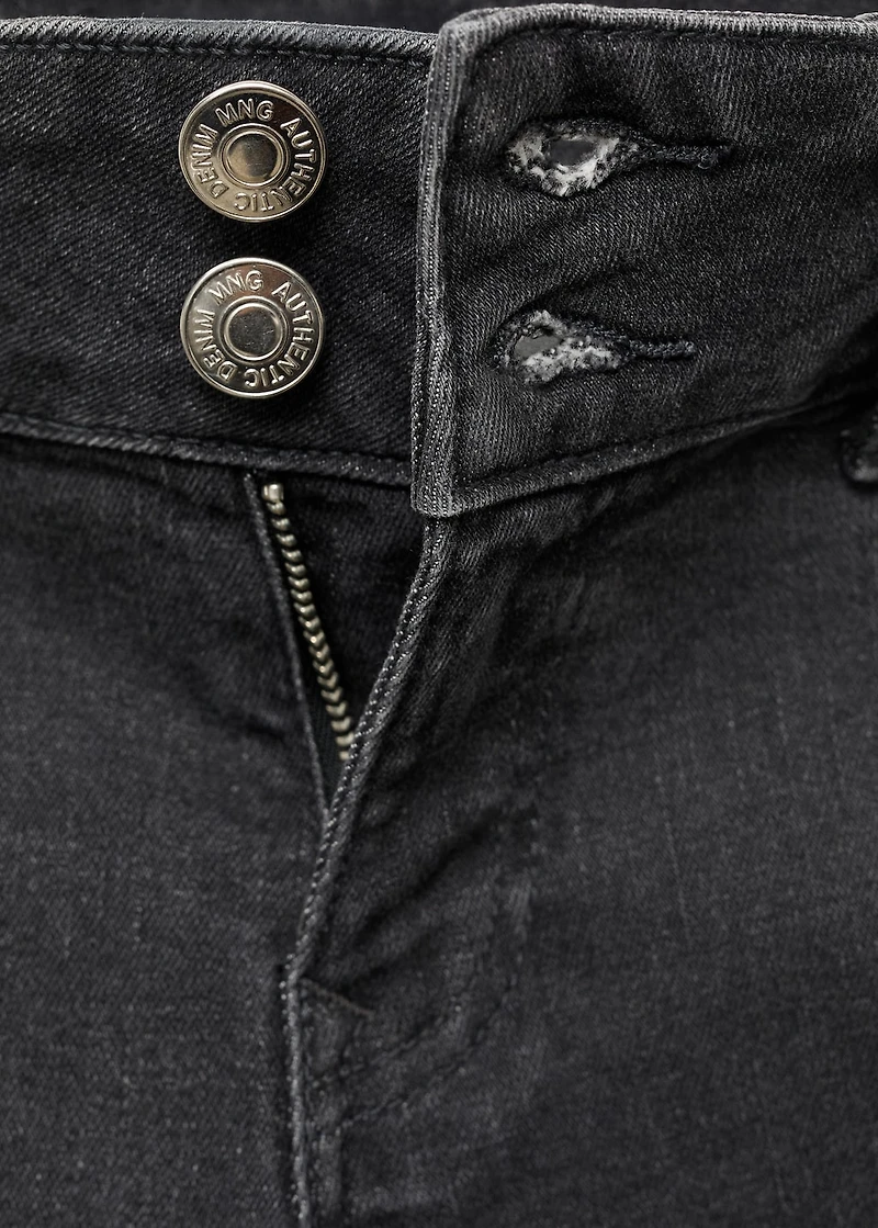 Low-waist flared jeans