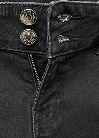 Low-waist flared jeans