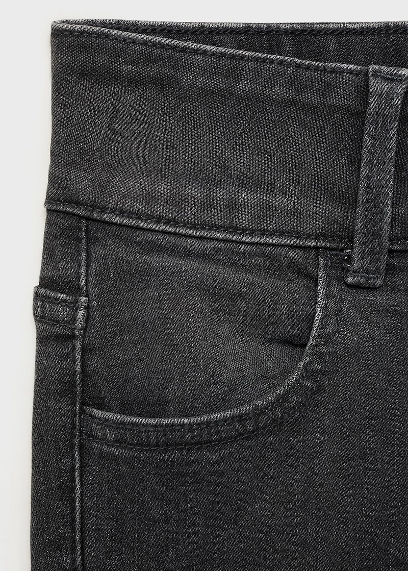Low-waist flared jeans