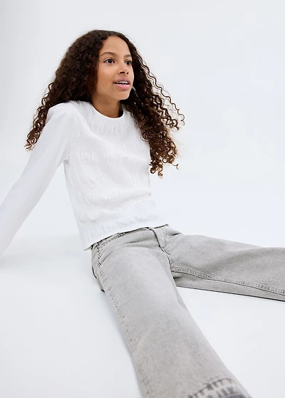 Jeans culotte mid-waist comfort
