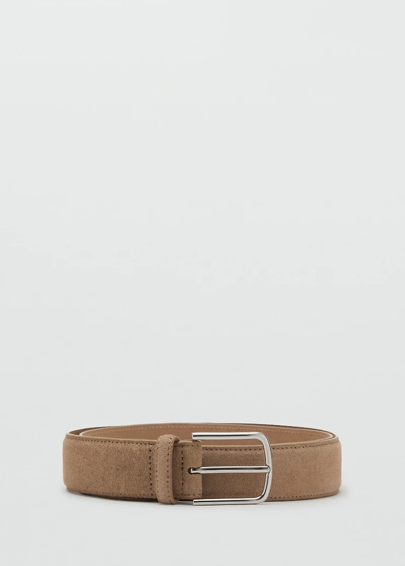 Suede leather belt