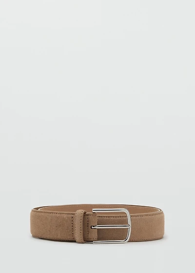 Suede leather belt