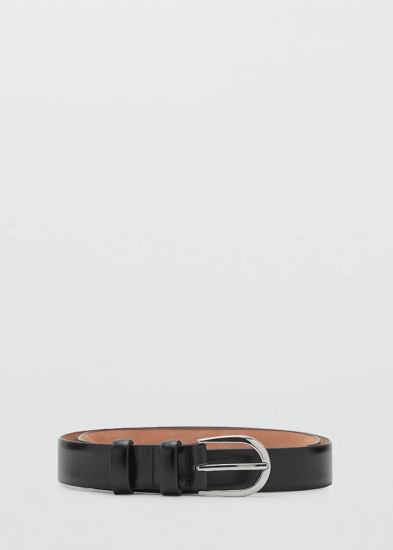 Buckle leather belt