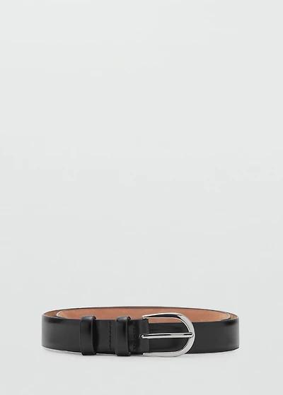 Buckle leather belt