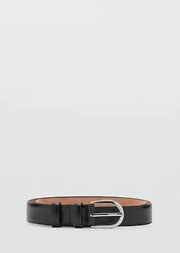 Buckle leather belt