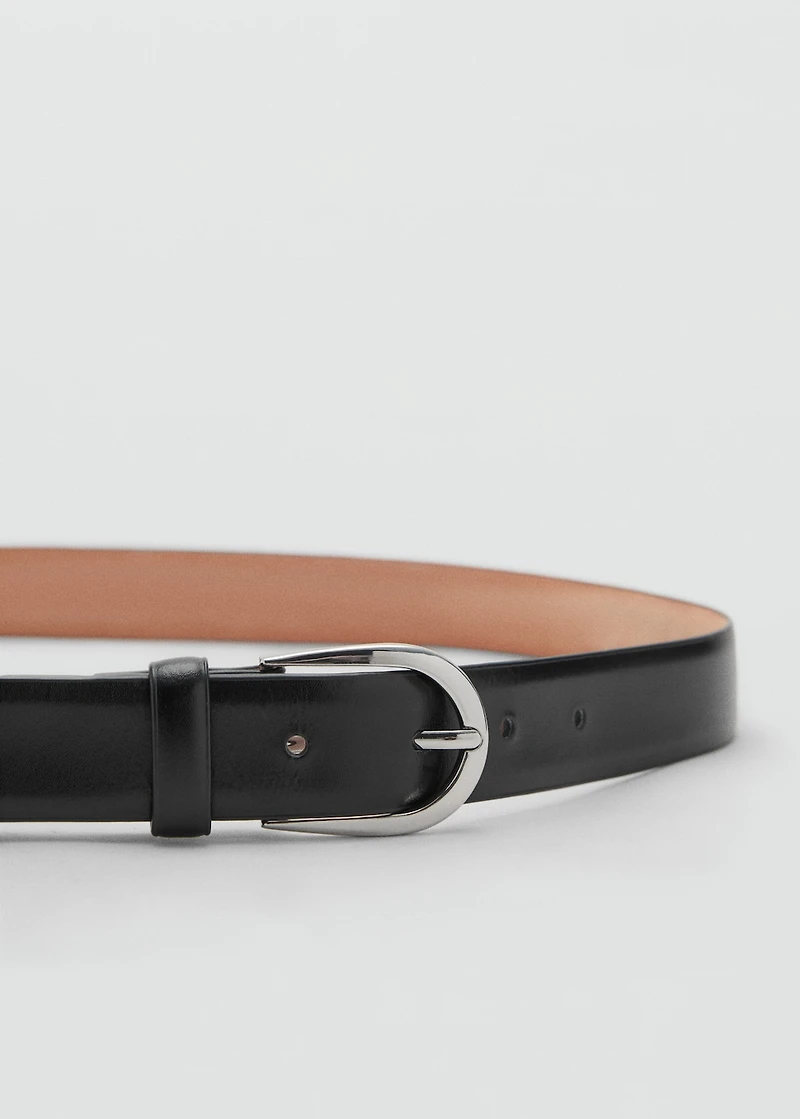 Buckle leather belt
