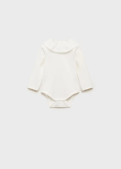 Embroidered babydoll-neck body