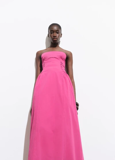 Strapless midi-dress