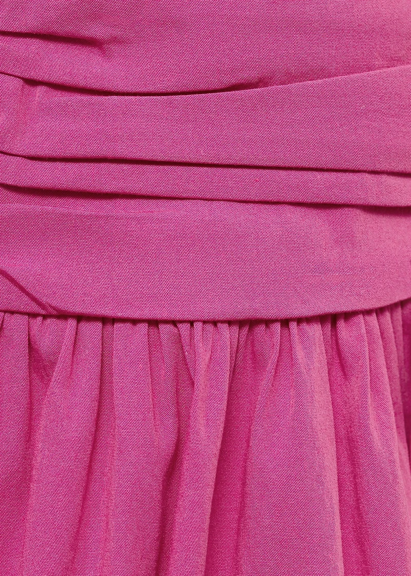 Strapless midi-dress