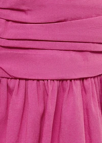 Strapless midi-dress