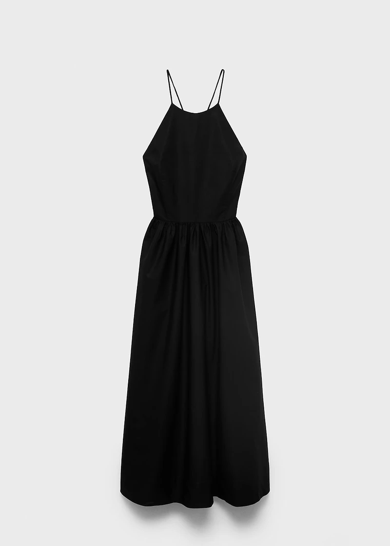 Halter dress with crossed back