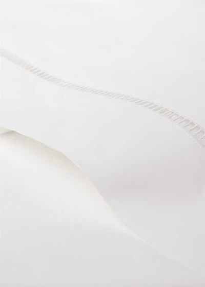 Cotton percale hemstitched top sheet for 135/140 cm bed