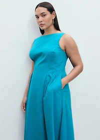 Flared midi-dress