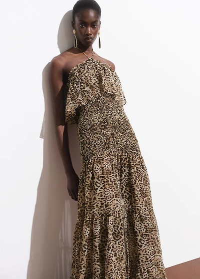 Leopard-print maxi-dress