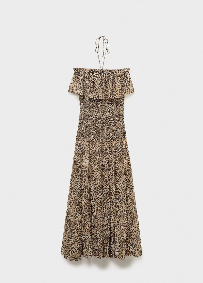 Leopard-print maxi-dress
