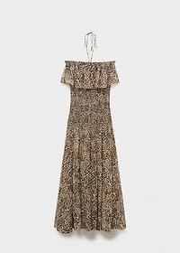 Leopard-print maxi-dress