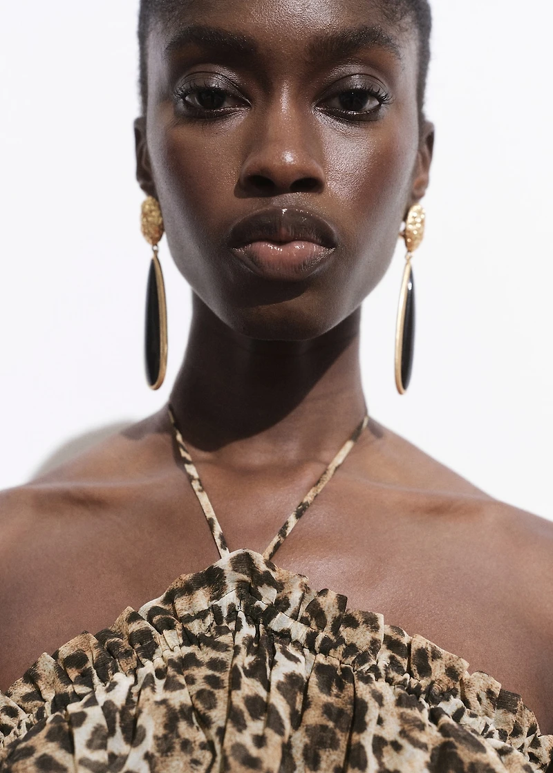 Leopard-print maxi-dress