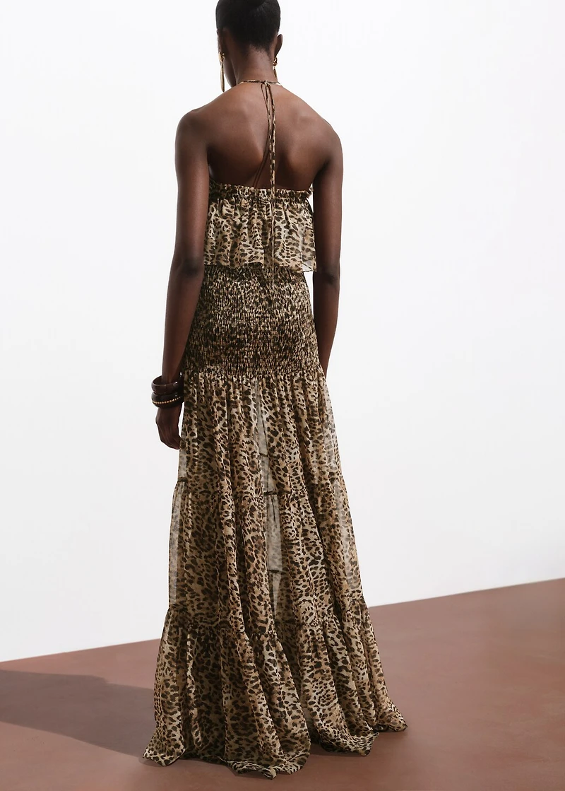 Leopard-print maxi-dress