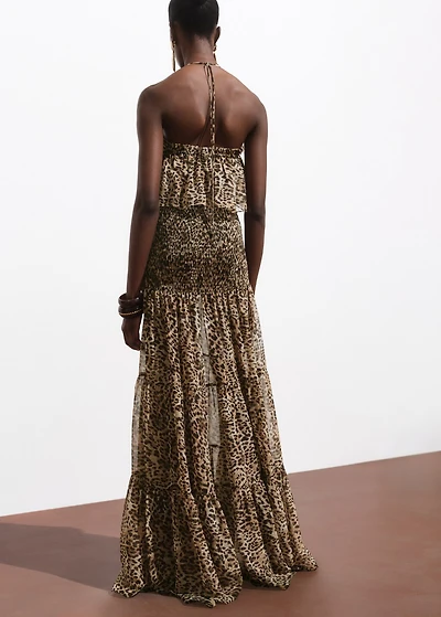 Leopard-print maxi-dress